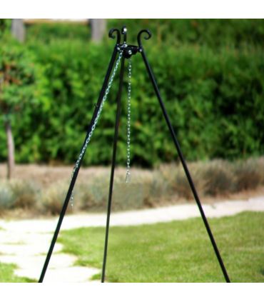 Trépied pour grils, 180cm, acier naturel, CookKing, 1112241