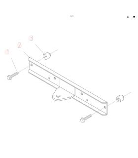 Pack attelage complet tracteur tondeuse POPSTER LT1-102H-L586 ATTELAGE-LT1-102H-L586