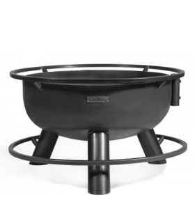 Braséro de jardin BANDITO, grille multifontionnelle inclue, acier naturel, CookKing, 111355