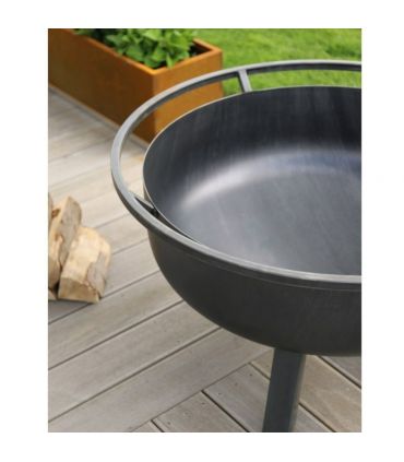 Braséro XXL PORTO , diamètre de 80cm, acier naturel, CookKing, 111563