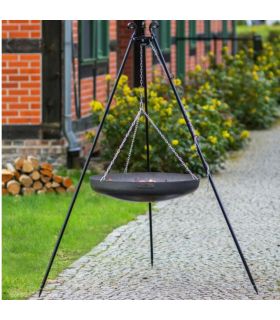 Wok suspendu à un support réglable, 70cm de diamètre, 180cm de hauteur, CookKing, 111011 Wok suspendu à un support réglable, 70cm de diamètre, 180cm de hauteur, CookKing, 111011