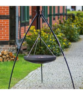 Wok suspendu sur trépied, acier, 200cm de hauteur, 70cm de diamètre, CookKing, 111014 Wok suspendu sur trépied, acier, 200cm de hauteur, 70cm de diamètre, CookKing, 111014