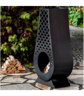 Cheminée d'extérieure AVANGARDO, acier naturel, hauteur de 108cm, CookKing, 111487 Cheminée d'extérieure AVANGARDO, acier naturel, hauteur de 108cm, CookKing, 111487