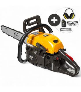 Tronçonneuse thermique 2,0kW système antivibration guide‑chaîne45cm – TEXAS TS4518