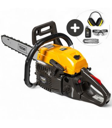 Tronçonneuse thermique 2,0kW système antivibration guide‑chaîne45cm – TEXAS TS4518