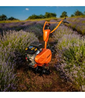 Motobineuse thermique 2,2cv petite largeur 4 fraises protèges plantes VILLAGER VTB 4310V