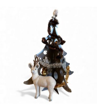 Sapin de Noël en acier rouillé 150 cm – Design durable – Fabrication française – Épaisseur 3 mm