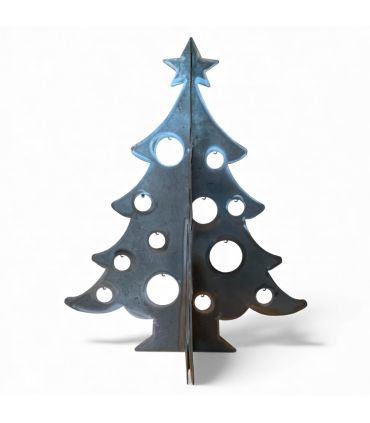 Sapin de Noël en acier rouillé 150 cm – Design durable – Fabrication française – Épaisseur 3 mm