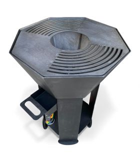 Braséro extérieur AKNOR, acier, thermolaqué, 60cm de diamètre, ROULAND, REF