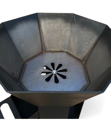 Braséro nu extérieur AKNOR, acier, thermolaqué, 60cm de diamètre, ROULAND, REF