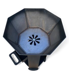 Braséro nu extérieur AKNOR, acier, thermolaqué, 60cm de diamètre, ROULAND, REF