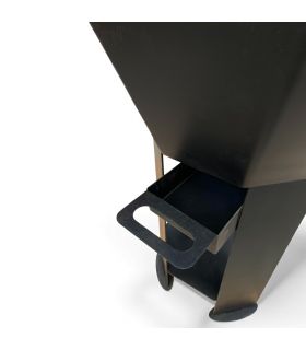 Braséro nu extérieur AKNOR, acier, thermolaqué, 60cm de diamètre, ROULAND, REF