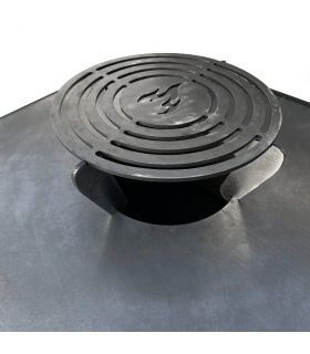 Mini plaque de cuisson grillade pour braséro AKNOR, acier, 56cm de diamètre - Jardins d'Acier RLD-AK-PCG