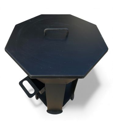 Braséro extérieur AKNOR avec couvercle - Jardins d'Acier RLD-AK-60-C60