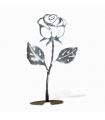 Rose décorative d’extérieur ROSAL en acier – Hauteur 35 cm – Jardin d’Acier RLD-ROS-35