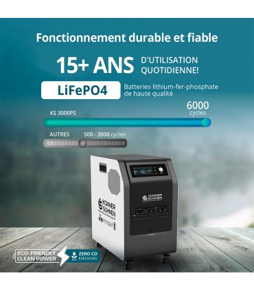 Station d’énergie portable 3-en-1 KS 3000PS