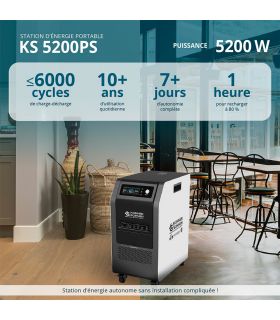 Station d’énergie portable 3-en-1 KS 5200PS