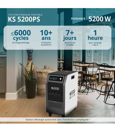 Station d’énergie portable 3-en-1 KS 5200PS