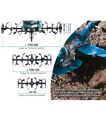 Мotoculteur à essence KS 9HP-1350G-3 (400)