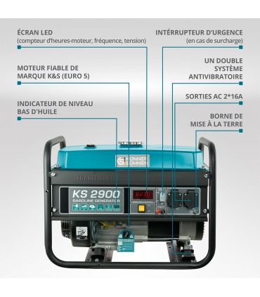 Groupe électrogène à essence "Könner & Söhnen" KS 2900