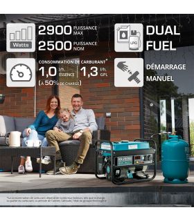 Groupe électrogène à essence/gaz "Könner & Söhnen" KS 2900G