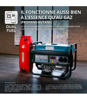 Groupe électrogène à essence/gaz "Könner & Söhnen" KS 2900G