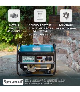 Groupe électrogène à essence/gaz "Könner & Söhnen" KS 2900G