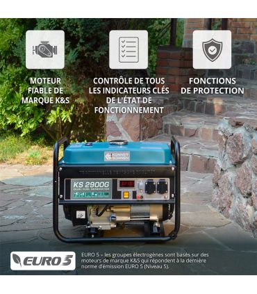 Groupe électrogène à essence/gaz "Könner & Söhnen" KS 2900G
