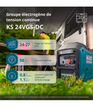 Groupe électrogène CC à Double Carburant KS 24VGS-DC