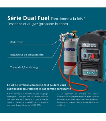 Groupe électrogène CC à Double Carburant KS 24VGS-DC