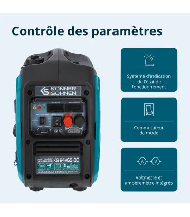 Groupe électrogène CC à Double Carburant KS 24VGS-DC