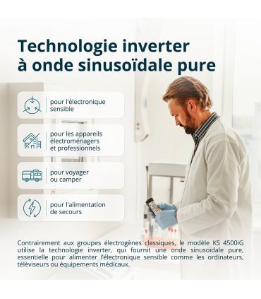Groupe électrogène Inverter Bi-Carburant KS 4500iG
