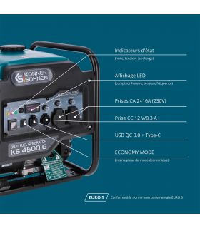 Groupe électrogène Inverter Bi-Carburant KS 4500iG
