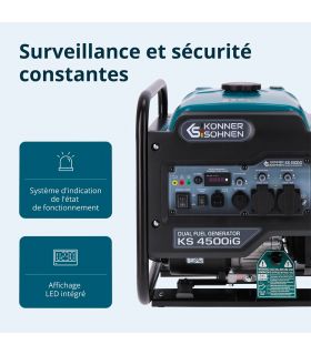 Groupe électrogène Inverter Bi-Carburant KS 4500iG