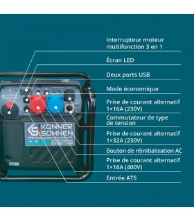 Générateur Inverter KS 8100iE 1/3 ATSR