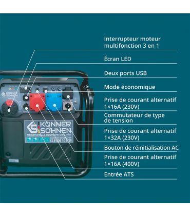 Générateur Inverter KS 8100iE 1/3 ATSR