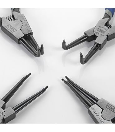 SET DE 4 PINCES SEEGER 180 MM B/PLASTIQUE