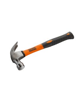 MARTEAU ARRACHE-CLOU COURBÉ AMÉRICAIN 450 G. MANCHE EN FIBRE DE VERRE ALYCO ORANGE