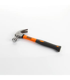 MARTEAU ARRACHE-CLOU COURBÉ AMÉRICAIN 450 G. MANCHE EN FIBRE DE VERRE ALYCO ORANGE