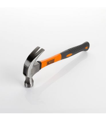 MARTEAU ARRACHE-CLOU COURBÉ AMÉRICAIN 450 G. MANCHE EN FIBRE DE VERRE ALYCO ORANGE