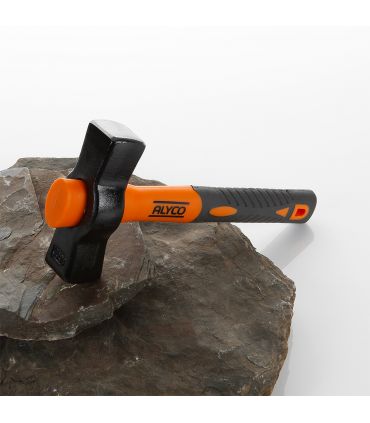 MASSETTE DE MAÇON 1,5 KG MANCHE EN FIBRE DE VERRE ALYCO ORANGE