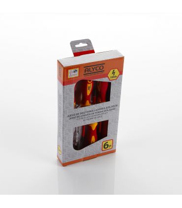 SET DE 6 TOURNEVIS ISOLÉS VDE DANS BOÎTE EN CARTON ALYCO ORANGE