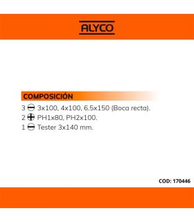 SET DE 6 TOURNEVIS ISOLÉS VDE DANS BOÎTE EN CARTON ALYCO ORANGE
