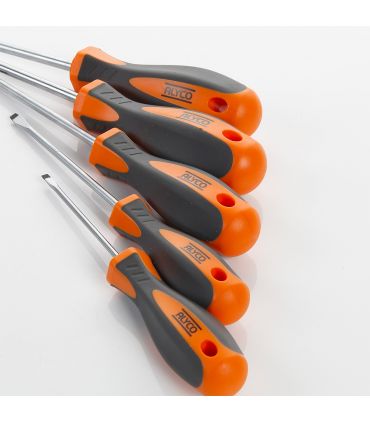 SET DE 5 TOURNEVIS DANS BOÎTE EN CARTON ALYCO ORANGE