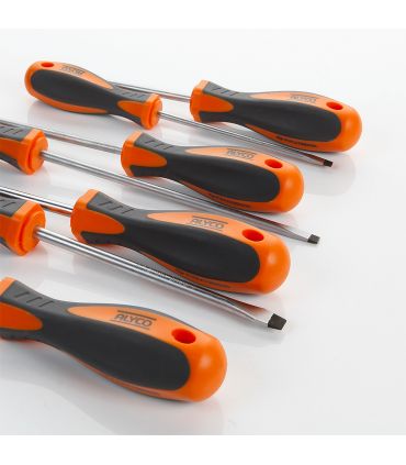 SET DE 8 TOURNEVIS DANS BOÎTE EN CARTON ALYCO ORANGE