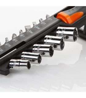 SET 15PCS ADAPTATEUR+DOUILLES+EMBOUTS ALYCO ORANGE