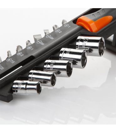 SET 15PCS ADAPTATEUR+DOUILLES+EMBOUTS ALYCO ORANGE