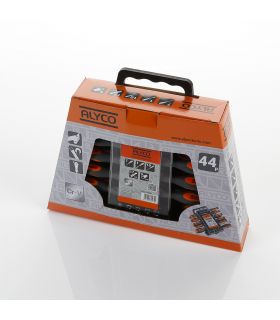 SET MIXTE 44 PCES ALYCO ORANGE TOURNEVIS