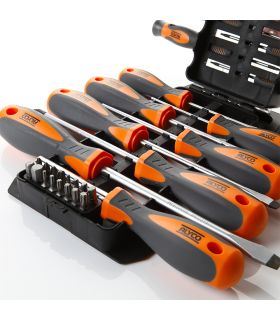 SET MIXTE 44 PCES ALYCO ORANGE TOURNEVIS