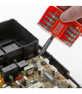 SET 10 PCS EMBOUTS DE 1/4" DANS BOÎTIER EN PLASTIQUE ALYCO ORANGE